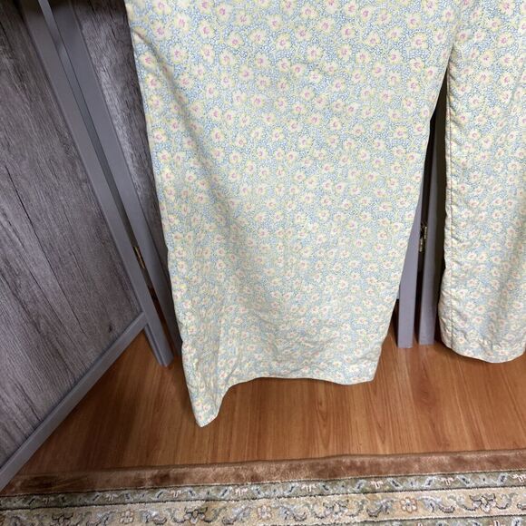 Derek Lam Jumpsuit Deep V Neckline Sleeveless Yellow Floral Print Wide Leg Sz 48 - Picture 11 of 15